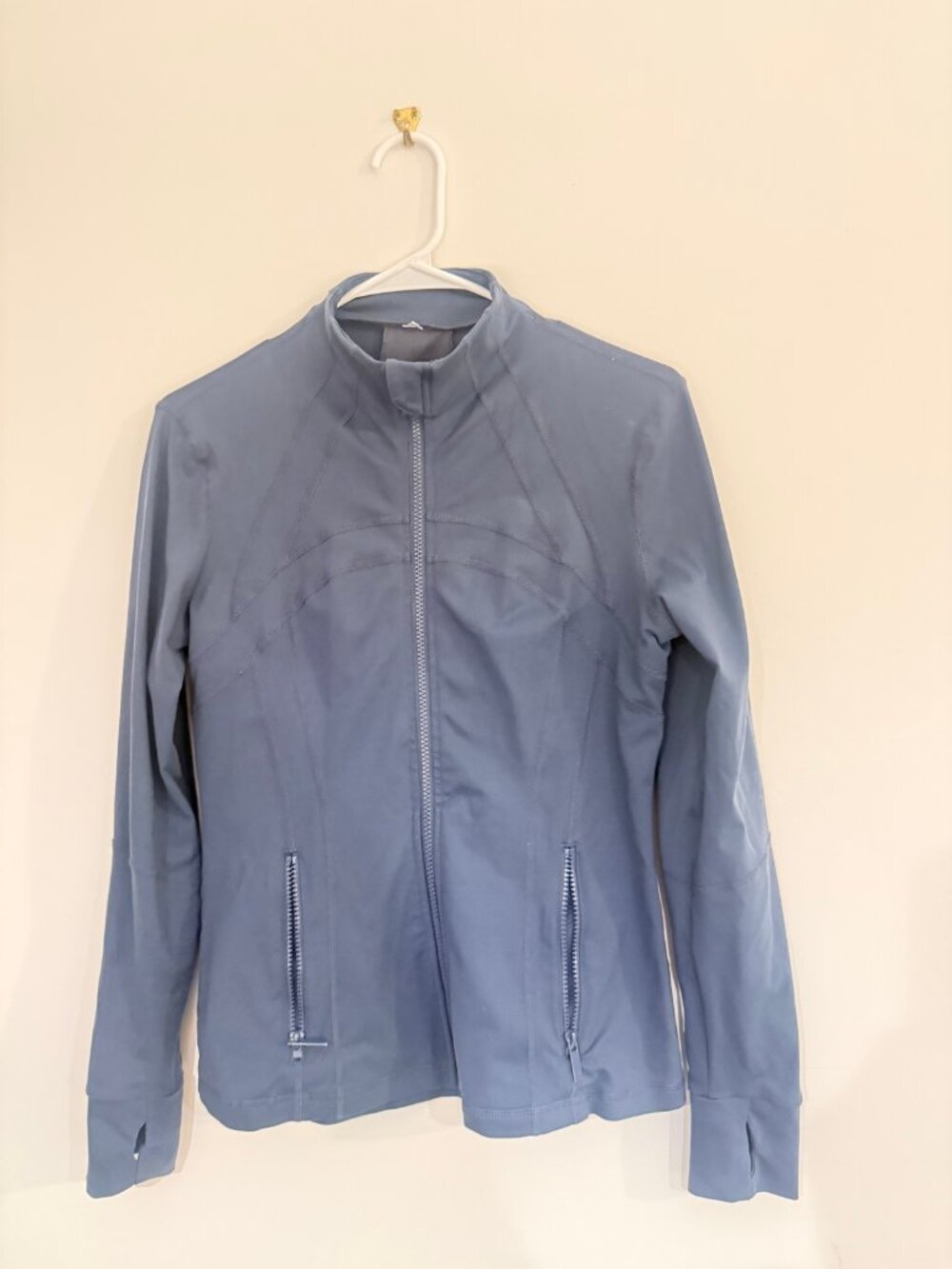 lululemon Grey-Blue Full-Zip Athletic Jacket — Size 8